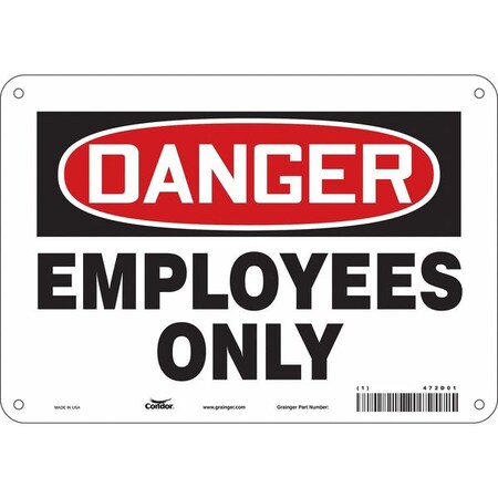 Condor Safety Sign, 7 in Height, 10 in Width, Aluminum, Vertical Rectangle, English, 472D01 472D01