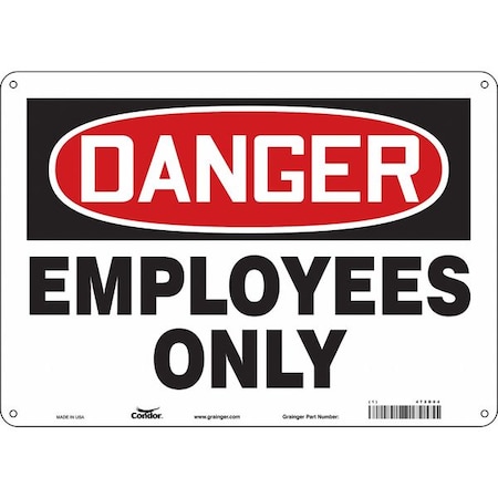 Condor Safety Sign, 10 in Height, 14 in Width, Polyethylene, Horizontal Rectangle, English, 472D04 472D04