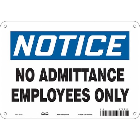 Condor Safety Sign, 7 in Height, 10 in Width, Aluminum, Vertical Rectangle, English, 472D13 472D13