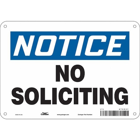 Condor Safety Sign, 7 in Height, 10 in Width, Polyethylene, Vertical Rectangle, English, 472D21 472D21