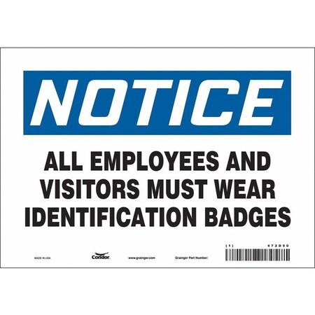 Condor Safety Sign, 7 in Height, 10 in Width, Vinyl, Vertical Rectangle, English, 472D50 472D50