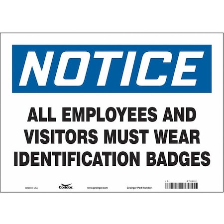 Condor Safety Sign, 10 in Height, 14 in Width, Vinyl, Horizontal Rectangle, English, 472D51 472D51
