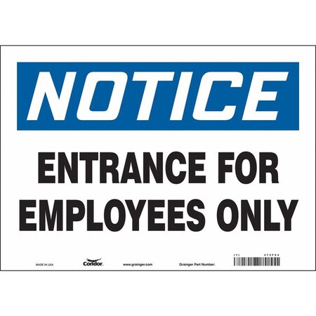 Condor Safety Sign, 10 in Height, 14 in Width, Vinyl, Horizontal Rectangle, English, 472F84 472F84