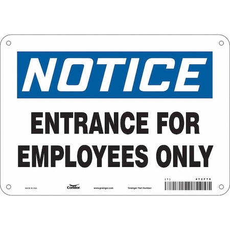 Condor Safety Sign, 7 in Height, 10 in Width, Aluminum, Vertical Rectangle, English, 472F78 472F78