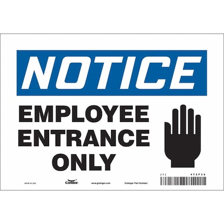 Condor Safety Sign, 7 in Height, 10 in Width, Vinyl, Vertical Rectangle, English, 472F39 472F39