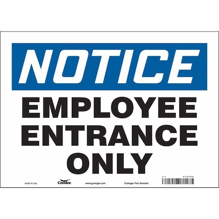 Condor Safety Sign, 10 in Height, 14 in Width, Vinyl, Horizontal Rectangle, English, 472F46 472F46