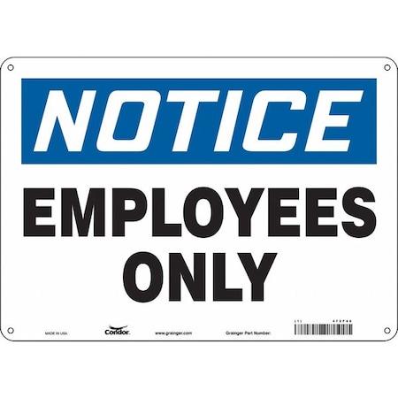 Condor Safety Sign, 10 in Height, 14 in Width, Aluminum, Horizontal Rectangle, English, 472F48 472F48