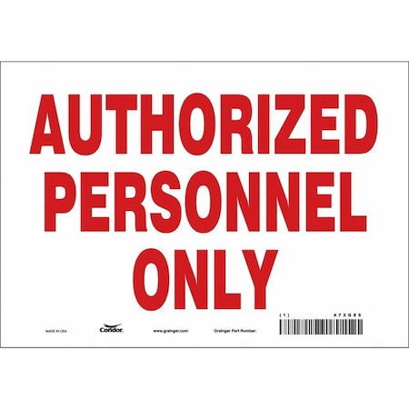 Condor Safety Sign, 7 in Height, 10 in Width, Vinyl, Vertical Rectangle, English, 472G86 472G86