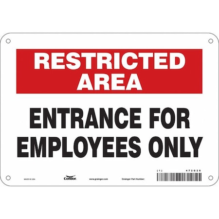 Condor Safety Sign, 7 in Height, 10 in Width, Aluminum, Vertical Rectangle, English, 472G28 472G28