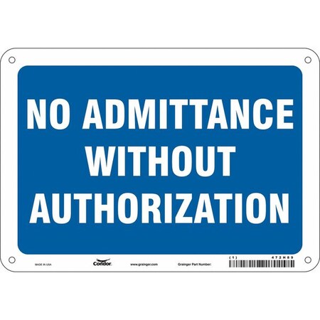 Condor Safety Sign, 7 in Height, 10 in Width, Aluminum, Vertical Rectangle, English, 472H89 472H89