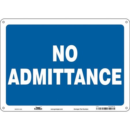 Condor Safety Sign, 10 in Height, 14 in Width, Aluminum, Horizontal Rectangle, English, 472H72 472H72