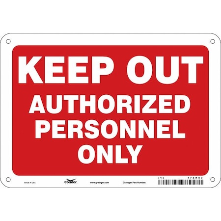 Condor Safety Sign, 7 in Height, 10 in Width, Aluminum, Vertical Rectangle, English, 472H50 472H50