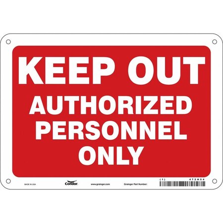 Condor Safety Sign, 7 in Height, 10 in Width, Vinyl, Vertical Rectangle, English, 472H54 472H54