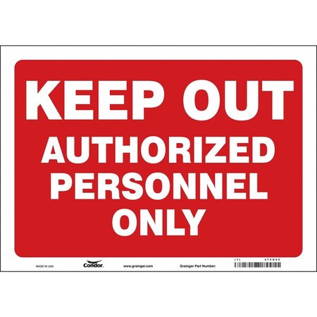 Condor Safety Sign, 10 in Height, 14 in Width, Vinyl, Horizontal Rectangle, English, 472H55 472H55
