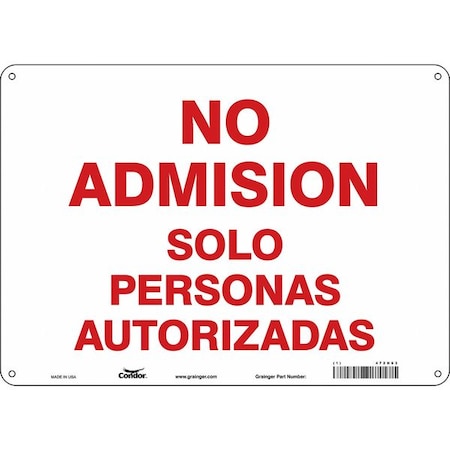 Condor Safety Sign, 14" W, 10" H, 0.032" Thickness 472H63