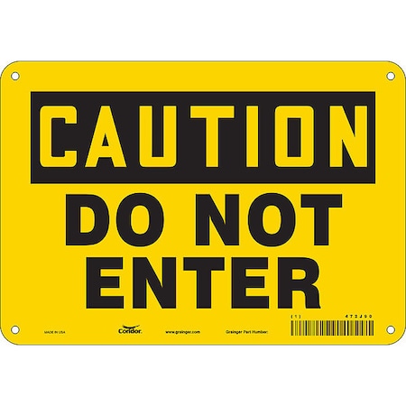 Condor Safety Sign, 7 in Height, 10 in Width, Aluminum, Vertical Rectangle, English, 472J90 472J90
