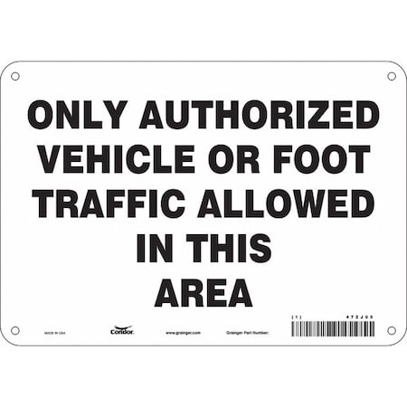 Condor Safety Sign, 7 in Height, 10 in Width, Polyethylene, Vertical Rectangle, English, 472J05 472J05