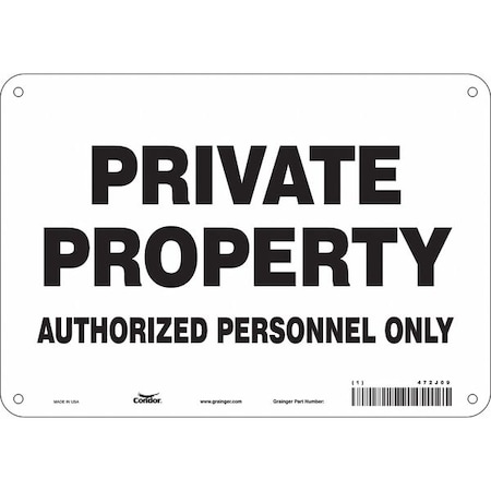 Condor Safety Sign, 7 in Height, 10 in Width, Aluminum, Vertical Rectangle, English, 472J09 472J09