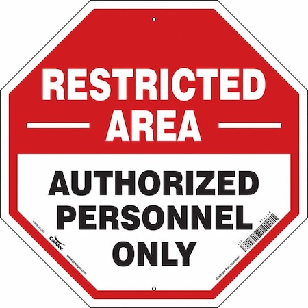 Condor Safety Sign, 24 in H, 24 in W, Aluminum, Octagon, English, 472J28 472J28