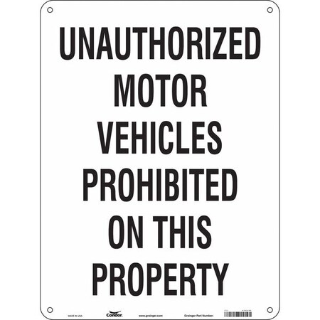 Condor Safety Sign, 24 in H, 18 in W, Polyethylene, Vertical Rectangle, English, 472J51 472J51