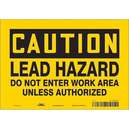 Condor Safety Sign, 7 in Height, 10 in Width, Vinyl, Vertical Rectangle, English, 472K88 472K88