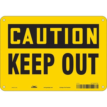 Condor Safety Sign, 7 in Height, 10 in Width, Aluminum, Vertical Rectangle, English, 472K75 472K75