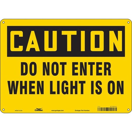 Condor Safety Sign, 10 in Height, 14 in Width, Polyethylene, Horizontal Rectangle, English, 472K24 472K24