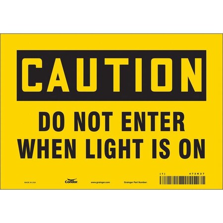 Condor Safety Sign, 7 in Height, 10 in Width, Vinyl, Vertical Rectangle, English, 472K27 472K27