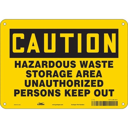 Condor Safety Sign, 7 in Height, 10 in Width, Vinyl, Vertical Rectangle, English, 472K65 472K65