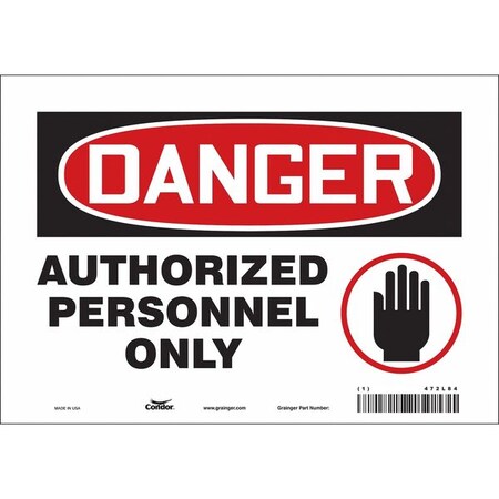 Condor Safety Sign, 7 in Height, 10 in Width, Vinyl, Vertical Rectangle, English, 472L84 472L84