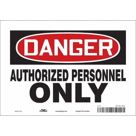 Condor Safety Sign, 7 in Height, 10 in Width, Vinyl, Vertical Rectangle, English, 472L92 472L92