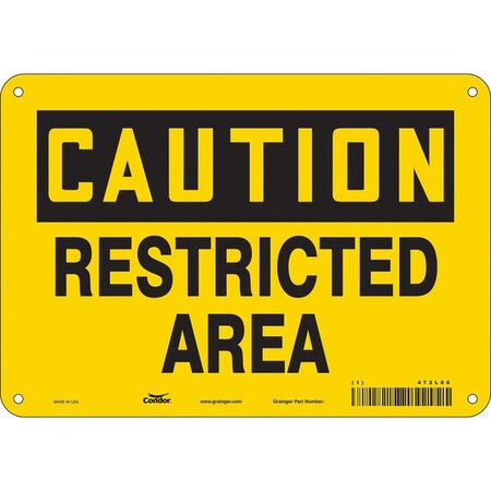 Condor Safety Sign, 7 in Height, 10 in Width, Aluminum, Vertical Rectangle, English, 472L06 472L06