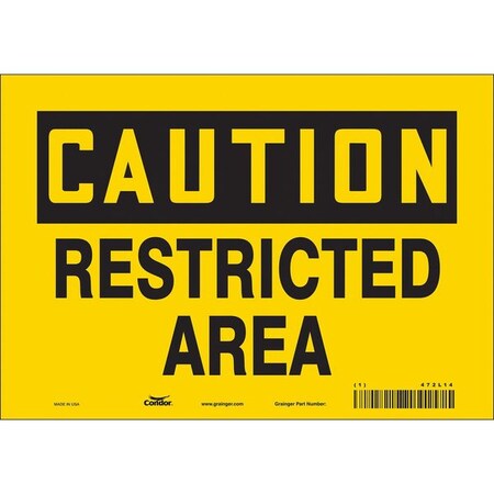 Condor Safety Sign, 7 in Height, 10 in Width, Vinyl, Vertical Rectangle, English, 472L14 472L14
