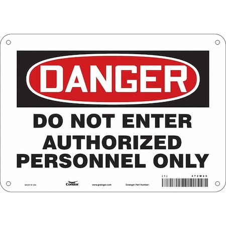 Condor Safety Sign, 7 in Height, 10 in Width, Aluminum, Vertical Rectangle, English, 472M90 472M90