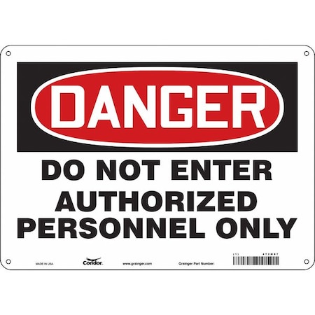 Condor Safety Sign, 10 in Height, 14 in Width, Vinyl, Horizontal Rectangle, English, 472M97 472M97
