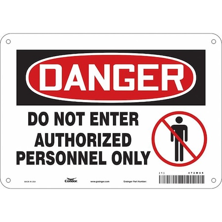 Condor Safety Sign, 7 in Height, 10 in Width, Aluminum, Vertical Rectangle, English, 472M98 472M98