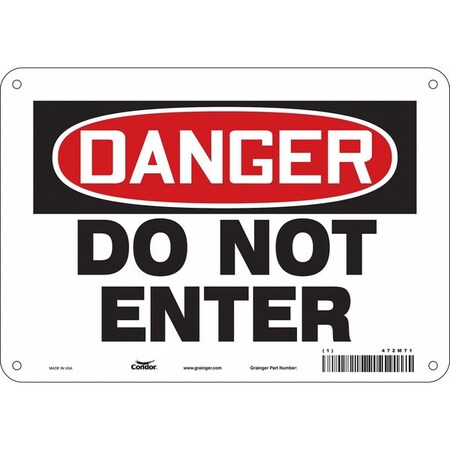 Condor Safety Sign, 7 in Height, 10 in Width, Aluminum, Vertical Rectangle, English, 472M71 472M71