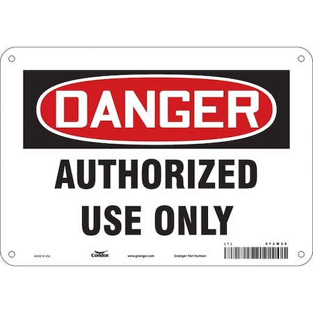 Condor Safety Sign, 7 in Height, 10 in Width, Aluminum, Vertical Rectangle, English, 472M28 472M28