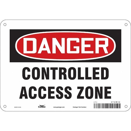 Condor Safety Sign, 7 in Height, 10 in Width, Polyethylene, Vertical Rectangle, English, 472M59 472M59