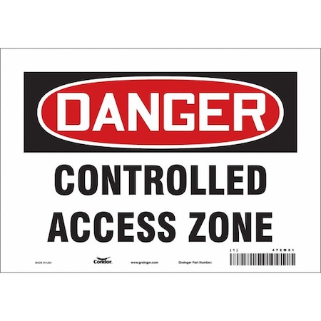 Condor Safety Sign, 7 in Height, 10 in Width, Vinyl, Vertical Rectangle, English, 472M61 472M61