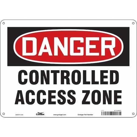 Condor Safety Sign, 10 in Height, 14 in Width, Vinyl, Horizontal Rectangle, English, 472M62 472M62
