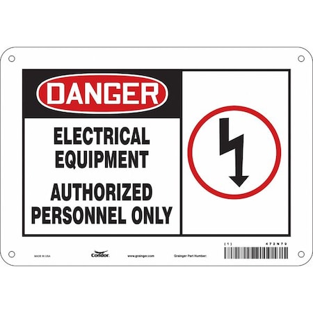 Condor Safety Sign, 7 in Height, 10 in Width, Aluminum, Vertical Rectangle, English, 472N79 472N79