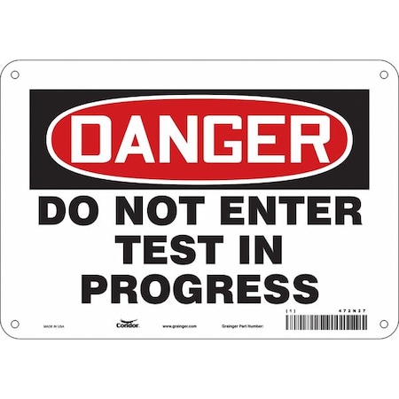 Condor Safety Sign, 7 in Height, 10 in Width, Aluminum, Vertical Rectangle, English, 472N27 472N27