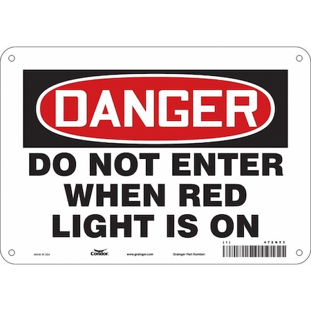Condor Safety Sign, 7 in Height, 10 in Width, Vinyl, Vertical Rectangle, English, 472N53 472N53