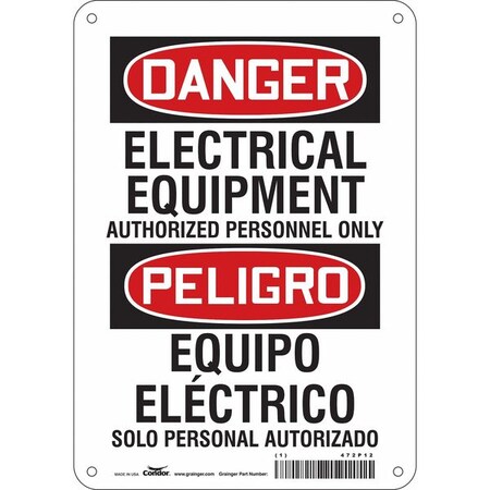 Condor Safety Sign, 7" W, 10" H, 0.055" Thickness, 472P12 472P12
