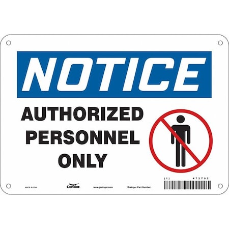 Condor Safety Sign, 7 in Height, 10 in Width, Polyethylene, Vertical Rectangle, English, 472T92 472T92