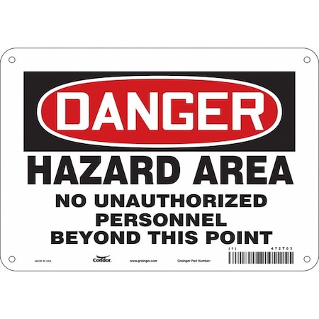 Condor Safety Sign, 7 in Height, 10 in Width, Aluminum, Vertical Rectangle, English, 472T03 472T03