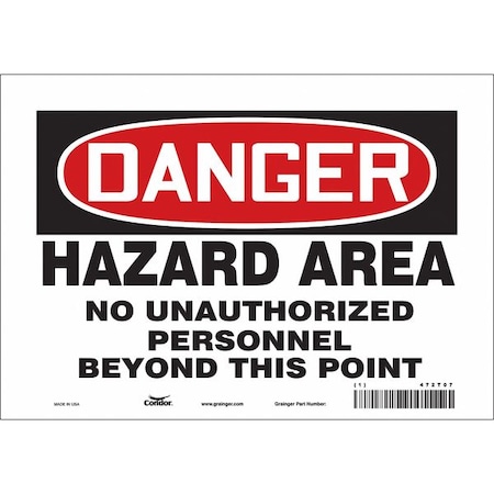 Condor Safety Sign, 7 in Height, 10 in Width, Vinyl, Vertical Rectangle, English, 472T07 472T07