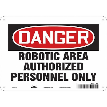 Condor Safety Sign, 7 in Height, 10 in Width, Aluminum, Vertical Rectangle, English, 472T28 472T28
