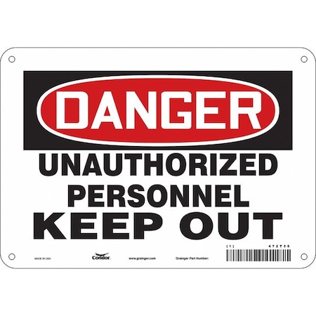 Condor Safety Sign, 7 in Height, 10 in Width, Aluminum, Vertical Rectangle, English, 472T36 472T36